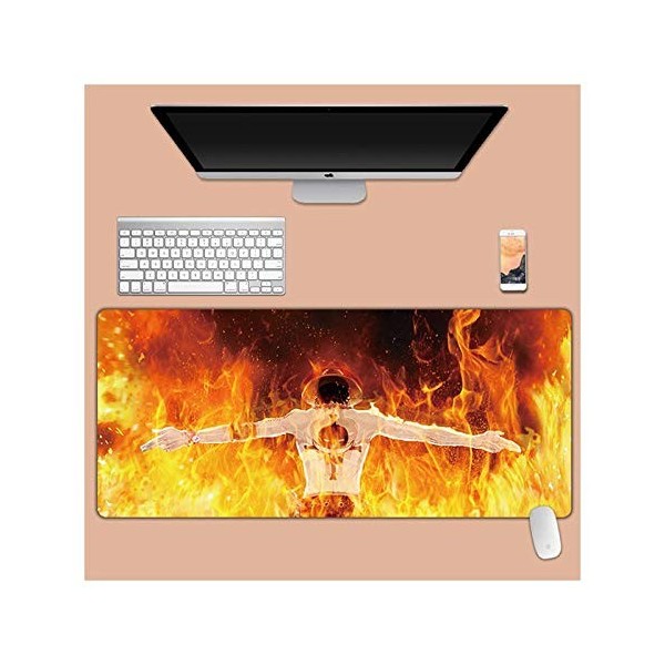One Piece 900x400mm Tapis de Souris XXL Multifonction Gaming Mousepad XXL Grand sous Main, Anime Souris 3mm Bureau Anti-Gliss