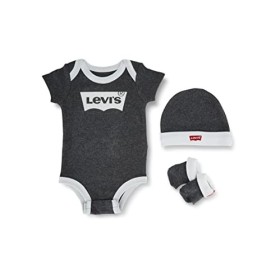 LeviS Kids Batwing Onesie Hat Bootie Bébé Garçon Charcoal Heather 6-12 Mois