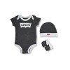 LeviS Kids Batwing Onesie Hat Bootie Bébé Garçon Charcoal Heather 6-12 Mois