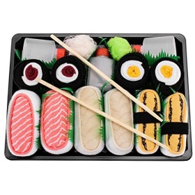 Sushi Socks Box - 5 paire de Sushi CHAUSSETTES en Coton pour Fammes et Hommes, Multicolore, 41/46