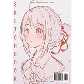 Sketchbook: anime manga cute sketch book | drawing book | blank drawing note pad | gift for teen girls or adults | Anime Love