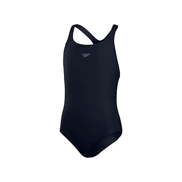Speedo Fille Eco Endurance&nbsp;+ Medalist One Piece Swimsuit, Bleu Marine, 9-10 Years 140 