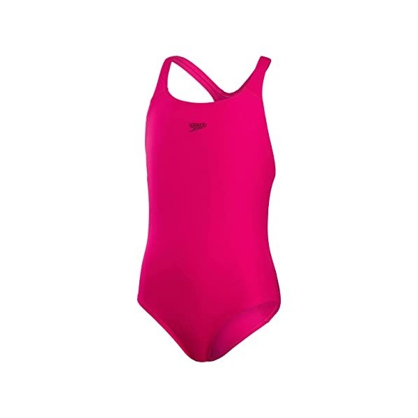 Speedo Fille Eco Endurance&nbsp;+ Medalist One Piece Swimsuit, Bleu Marine, 9-10 Years 140 