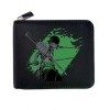IrcHa One Piece Zoro Anime Portefeuille à deux volets court porte-monnaie cadeau pour les fans danime garçons filles, multic