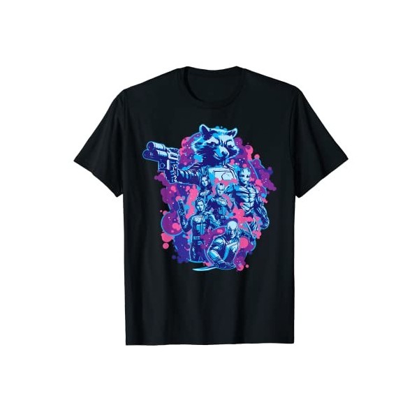 Marvel Guardians of the Galaxy Volume 3 Rocket & Team Space T-Shirt