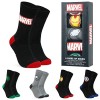 Marvel Chaussettes Homme, Coffret 5 Paires de Chaussettes Fantaisie, Cadeau Humoristique Geek Homme Ado 39-44 ou 40-45 Bleu/