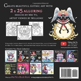 Gothic Glamour: A Beautifully Dark Coloring Book: Creepy Cute Coloring Book with Gothic Dark Beautiful Women, Scenery, Goth C