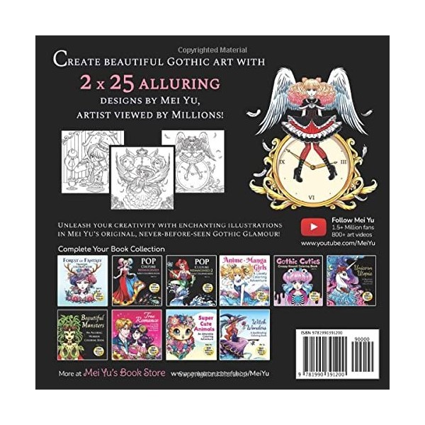 Gothic Glamour: A Beautifully Dark Coloring Book: Creepy Cute Coloring Book with Gothic Dark Beautiful Women, Scenery, Goth C