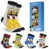 Disney Chaussettes Homme Mi-Mollet, Coffret 5 Paires Chaussettes Fantaisie Homme, Idée Cadeau Geek Adulte Ado 39-45 Gris/Ver