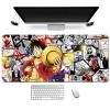 One Piece 900x400mm Tapis de Souris XXL Multifonction Gaming Mousepad XXL Grand sous Main, Anime Souris 3mm Bureau Anti-Gliss