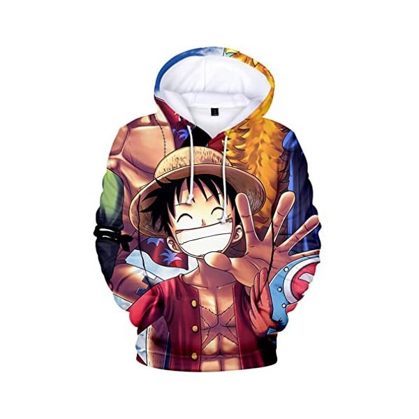 One Piece Pull Capuche Imprimé 3D Anime Hoodie Sportswear Luffy Chopper Zoro Nami Sanji Tops,5697,XS1