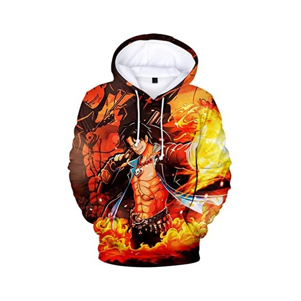 One Piece Pull Capuche Imprimé 3D Anime Hoodie Sportswear Luffy Chopper Zoro Nami Sanji Tops,5697,XS1