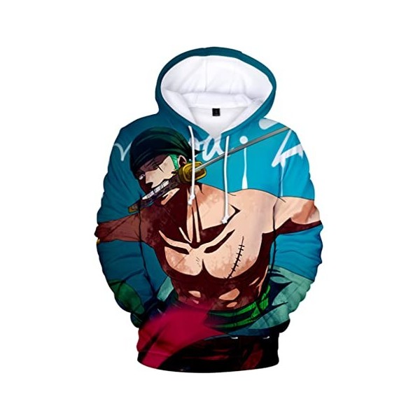 One Piece Pull Capuche Imprimé 3D Anime Hoodie Sportswear Luffy Chopper Zoro Nami Sanji Tops,5697,XS1