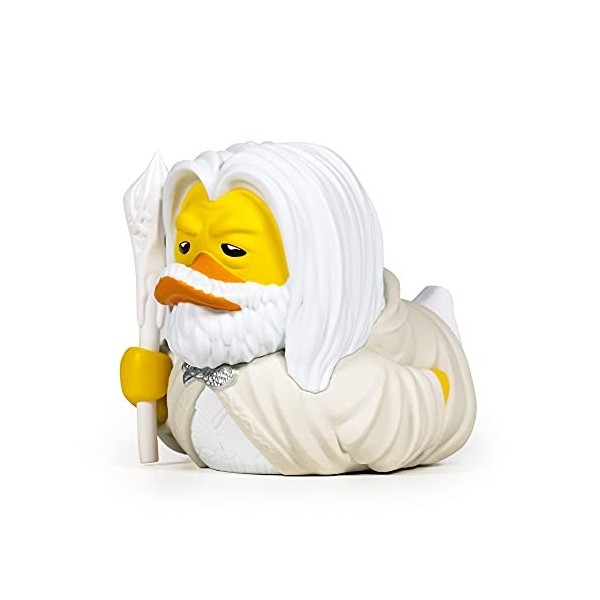 TUBBZ Figurine de Canard Gandalf Le Blanc à Collectionner en Vinyle – Produit Officiel du Seigneur des Anneaux – TV, Films et