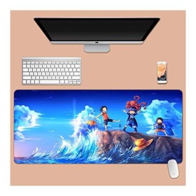 One Piece Tapis de Souris Gaming XXL, 900x400mm, Anime Mouse Pad - Surface spéciale améliore la Vitesse et la précision, 3mm 