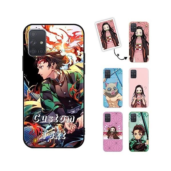 LYUBFDC Coque pour Samsung Galaxy A71 4G 6.7 Anime Demon Slayer Tanjirou Kamado Nezuko Zenitsu Inosuke Giyuu Shinobu Manga