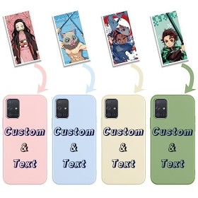 LYUBFDC Coque pour Samsung Galaxy A71 4G 6.7 Anime Demon Slayer Tanjirou Kamado Nezuko Zenitsu Inosuke Giyuu Shinobu Manga