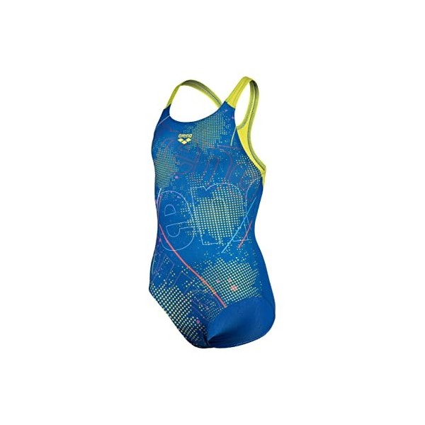 arena Girls Galactic Swimsuit Swim Pro Back One Piece, Royal-Soft Green, 14-15 Anni
