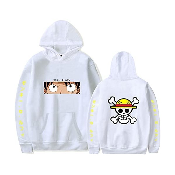 Symish One Piece Cosplay Hoodies Luffy Zoro Chopper Anime Sweatshirt à Capuche pour Adultes et Adolescents,06974ZQ,L3