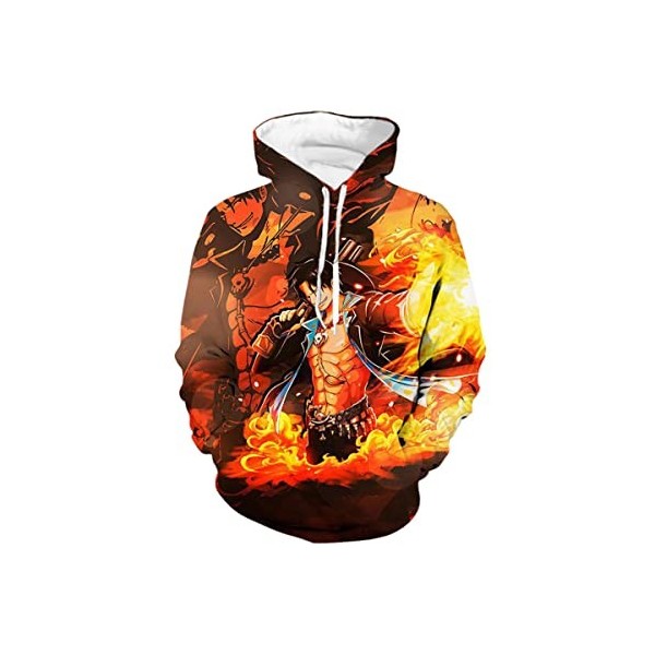 IWYKT Homme Sweatshirts Anime à Capuche 3D T-shirt à Capuche Dessin Animé, H, XL/XXL