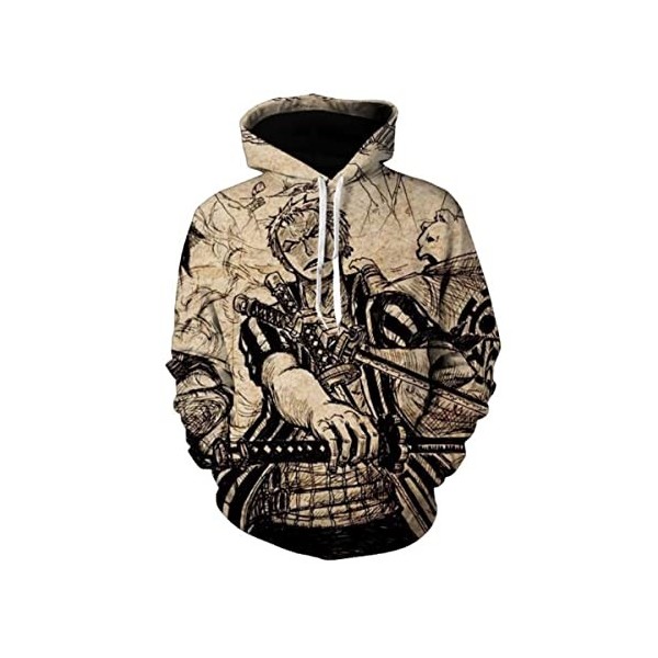 IWYKT Homme Sweatshirts Anime à Capuche 3D T-shirt à Capuche Dessin Animé, H, XL/XXL
