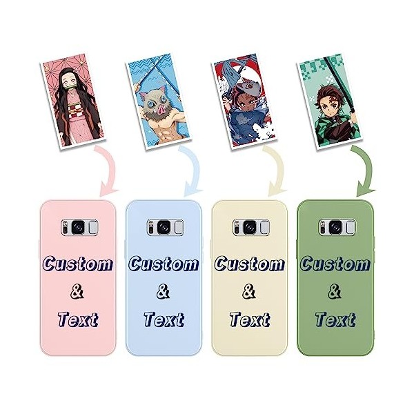 LYUBFDC Coque pour Samsung Galaxy S8 5.8 Anime Demon Slayer Tanjirou Kamado Nezuko Zenitsu Inosuke Giyuu Shinobu Manga Dess