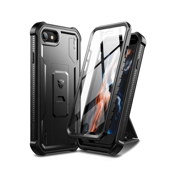 Dexnor pour Coque iPhone 7/8/SE 2020/SE 2022, [Protecteur décran intégré et Support] Etui de Protection Antichoc Robuste de 