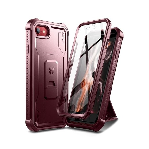 Dexnor pour Coque iPhone 7/8/SE 2020/SE 2022, [Protecteur décran intégré et Support] Etui de Protection Antichoc Robuste de 