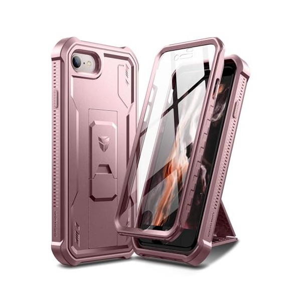 Dexnor pour Coque iPhone 7/8/SE 2020/SE 2022, [Protecteur décran intégré et Support] Etui de Protection Antichoc Robuste de 