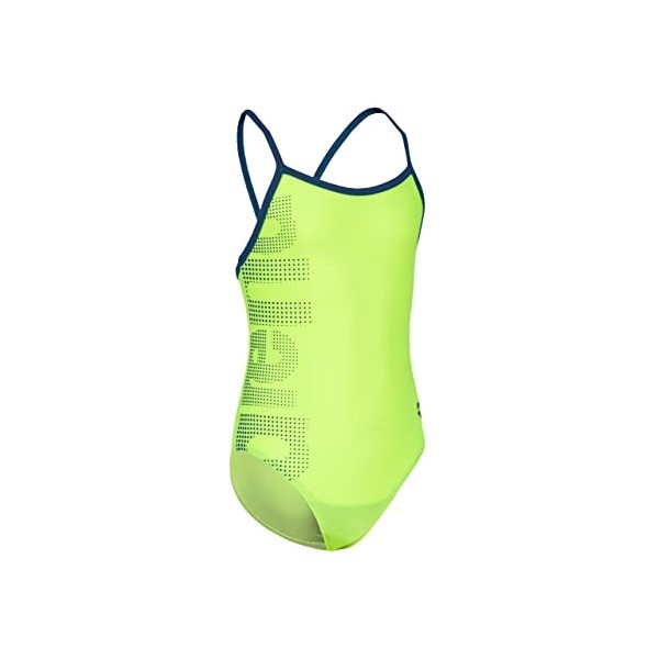 arena Fille Logo Kids Girl One piece, Soft Green-navy, FR : Taille unique Taille Fabricant 2-3 EU