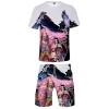 Silver Basic Luffy Unisexe Homme Tshirt et Short Ensemble de Sport Cosplay Luffy Naomi Jogging Survêtement M,4317-2