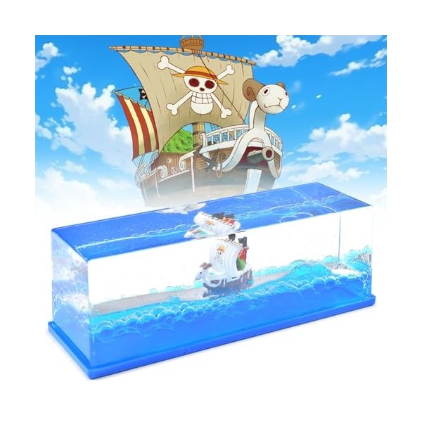 One Piece Model Ship,Modèle Fluide de Bateau de croisière en Acrylique,Bateau Insubmersible Décoration,Ornements Bureau Décor