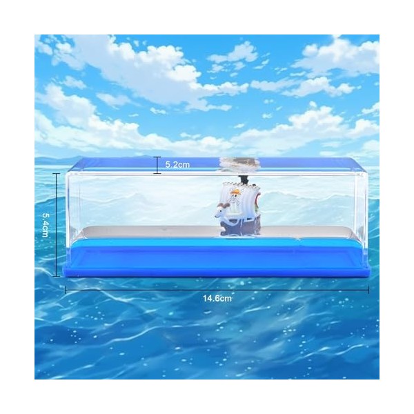 One Piece Model Ship,Modèle Fluide de Bateau de croisière en Acrylique,Bateau Insubmersible Décoration,Ornements Bureau Décor