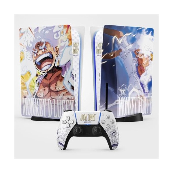 FFRAME - Sticker PS5 Gear 5, Autocollant Playstation 5 Manga, Console et Manette, Edition Standard Disque, Skin Gaming play5 