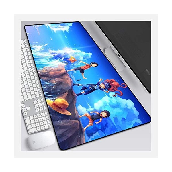 Tapis De Souris Onepiece 900X400Mm, Tapis De Souris De Jeu Ultra-Précis Et Rapides avec Une Base De 3 Mm DÉpaisseur, pour Or