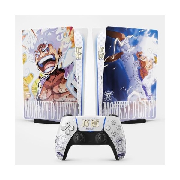 FFRAME - Sticker PS5 Gear 5, Autocollant Playstation 5 Manga, Console et Manette, Edition Digitale, Skin Gaming play5 Vinyle 