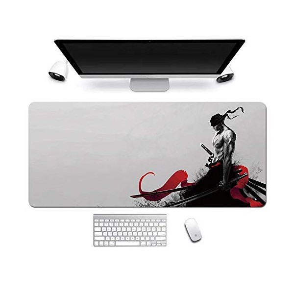 One Piece Tapis de Souris Gaming XXL, 900x400mm, Anime Mouse Pad - Surface spéciale améliore la Vitesse et la précision, 3mm 