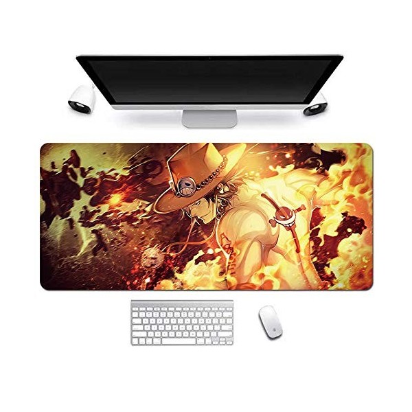 One Piece Tapis de Souris Gaming XXL, 900x400mm, Anime Mouse Pad - Surface spéciale améliore la Vitesse et la précision, 3mm 