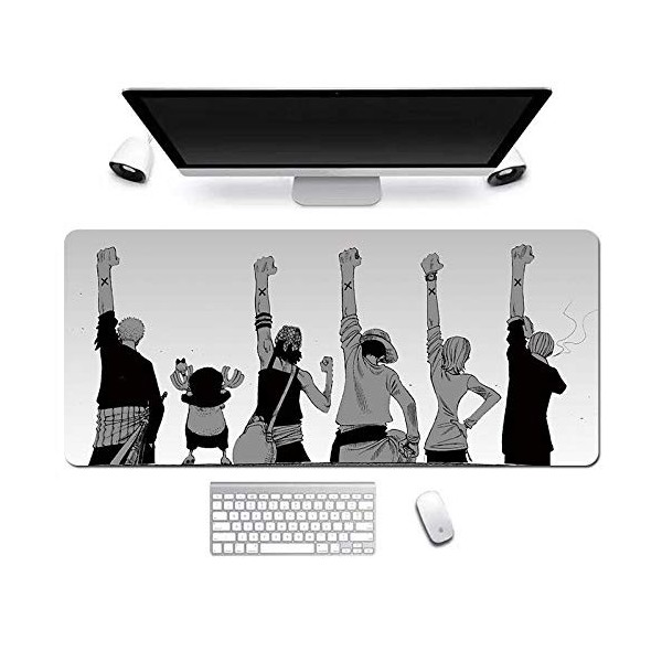 One Piece Tapis de Souris Gaming XXL, 900x400mm, Anime Mouse Pad - Surface spéciale améliore la Vitesse et la précision, 3mm 
