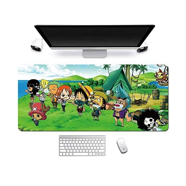 One Piece Tapis de Souris Gaming XXL, 900x400mm, Anime Mouse Pad - Surface spéciale améliore la Vitesse et la précision, 3mm 