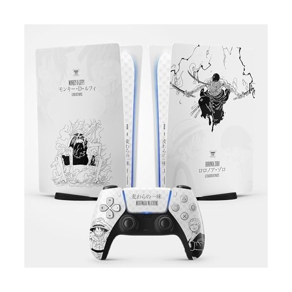 FFRAME - Sticker PS5 Gear 1 Style, Autocollant Playstation 5 Manga, Console et Manette, Edition Standard&Digitale, Skin play5