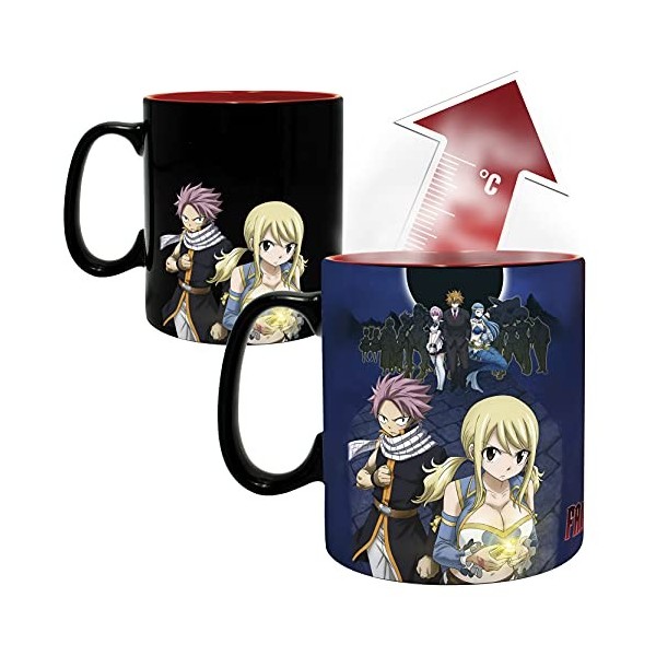 ABYSTYLE - FAIRY TAIL - Mug Heat Change - 460 ml - Natsu & Lucy