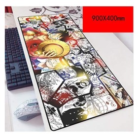 One Piece Tapis De Souris De Jeu De Vitesse |Tapis De Souris XXL | 900 X 400Mm Grand Format |Base De 3 Mm DÉpaisseur | Préci