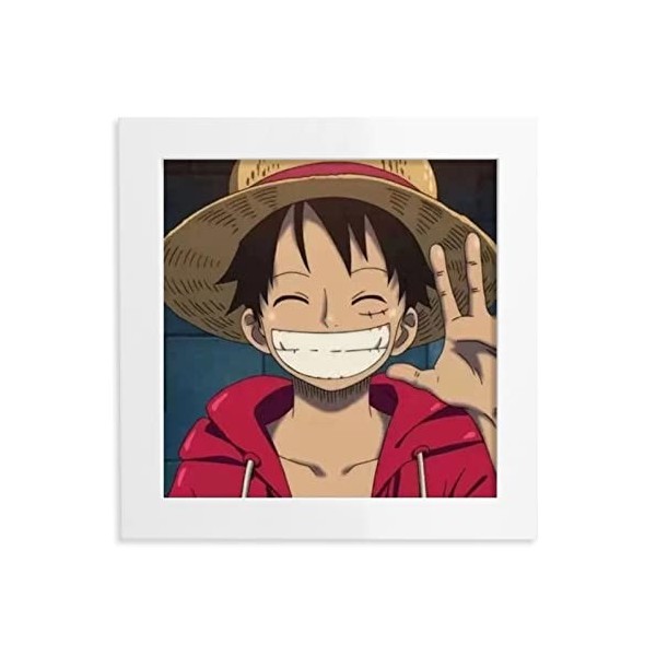 wopin One Piece Diamond Painting - One Piece Anime Drawing - Cross-Stitch Art pour Enfants, Bricolage de décoration intérieur