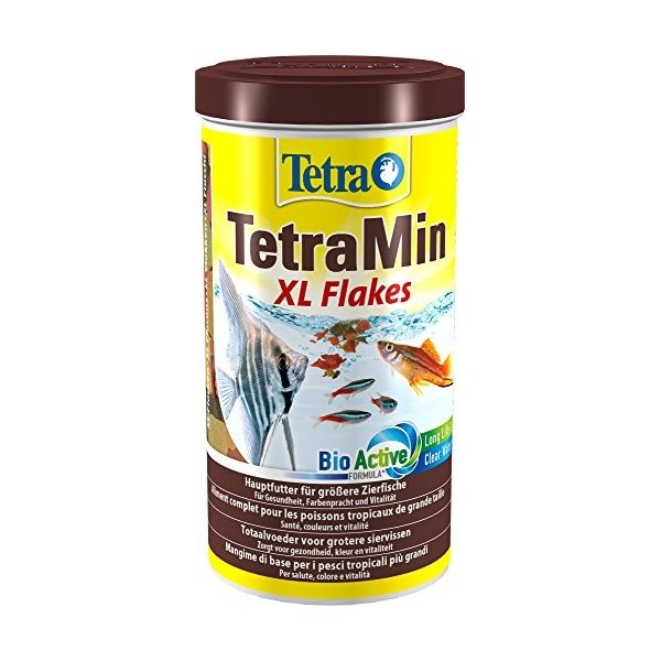 TETRA - TetraMin XL - Aliment Complet en Flocons - Pour Poissons dOrnement de Grande Taille - 1 Litre