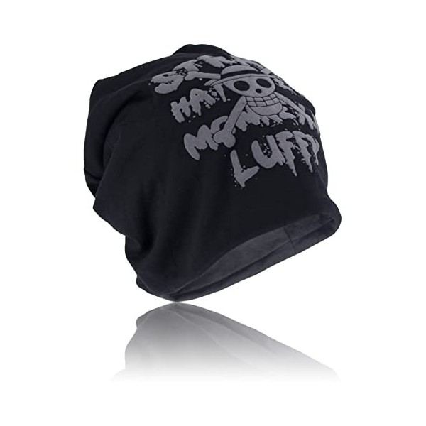 Roffatide Anime One Piece Slouchy Bonnet Luffy Skull Chapeau Hip Hop Soft Light Bonnet dhiver pour Hommes