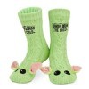 Disney Chaussettes Antidérapantes Femme, Chaussettes Chaussons Fantaisie, Cadeau Femme Fille Ado Stitch Mickey Minnie Green 