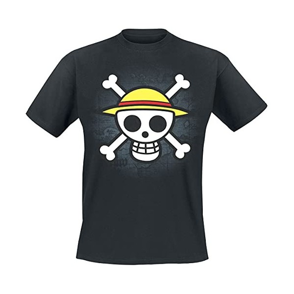 ABYstyle - One Piece - Tshirt Skull with Map Homme - Noir XS 