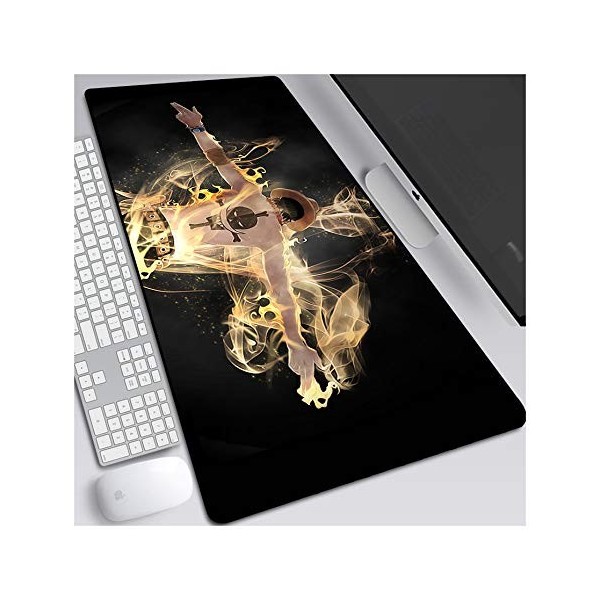 ONEPIECE Tapis de Souris XL 900x400mm Hydrorésistant Anime Mouse Pad Grand Tapis de Souris Gamer avec Base en Caoutchouc Anti