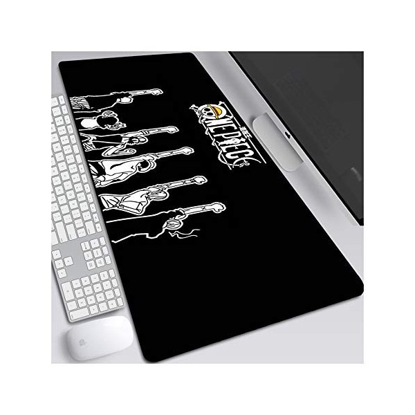 ONEPIECE Tapis de Souris XL 900x400mm Hydrorésistant Anime Mouse Pad Grand Tapis de Souris Gamer avec Base en Caoutchouc Anti